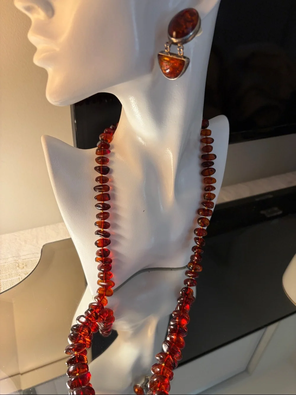 Vintage Cognac Baltic Amber Graduated Necklace 66.7 Grams TW. 14/20 GF Clasp